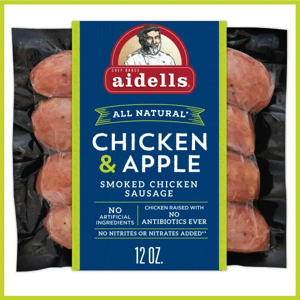 Salchichas de pollo ahumadas con pollo y manzana de Aidells, 4 unidades de 12 oz