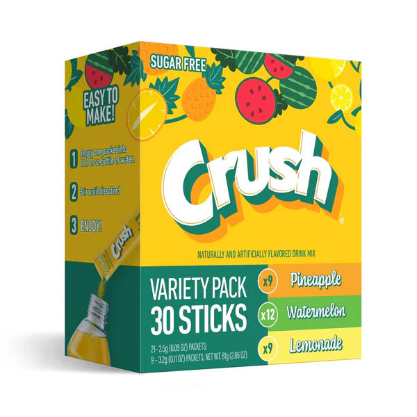 Crush Drink Mix Variety Pack, 30 ct – 7.5 oz