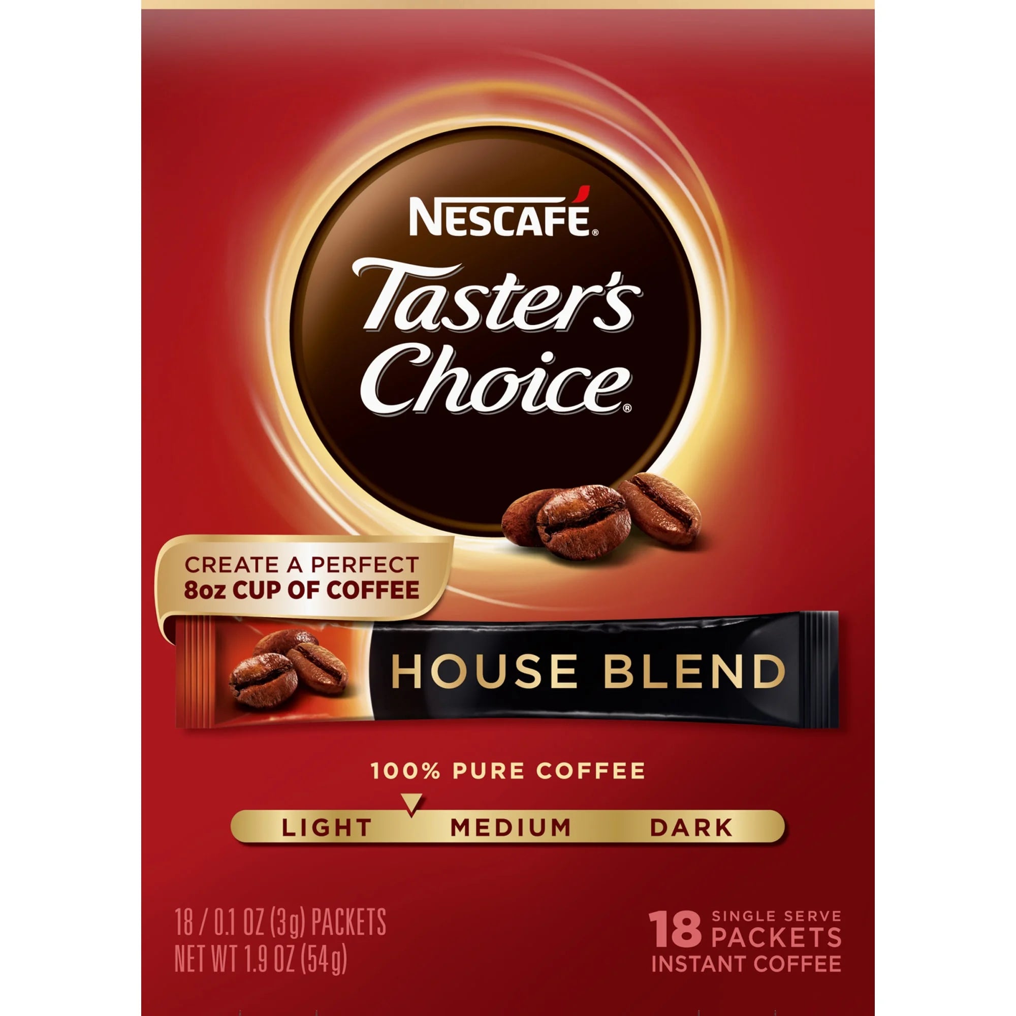 Nescafé Taster's Choice House Blend 18 ct – 1.9 oz