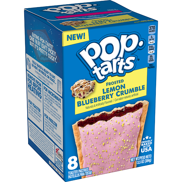 Pop-Tarts Frosted Lemon Blueberry Crumble – 8 ct (13.5 oz)