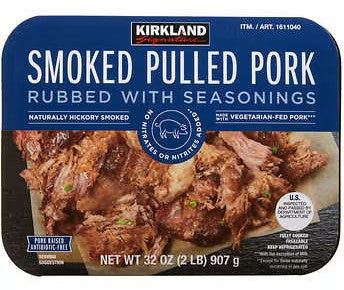 Kirkland Signature Smoked Pulled Pork, Rubbed with Seasonings, 2Lbs