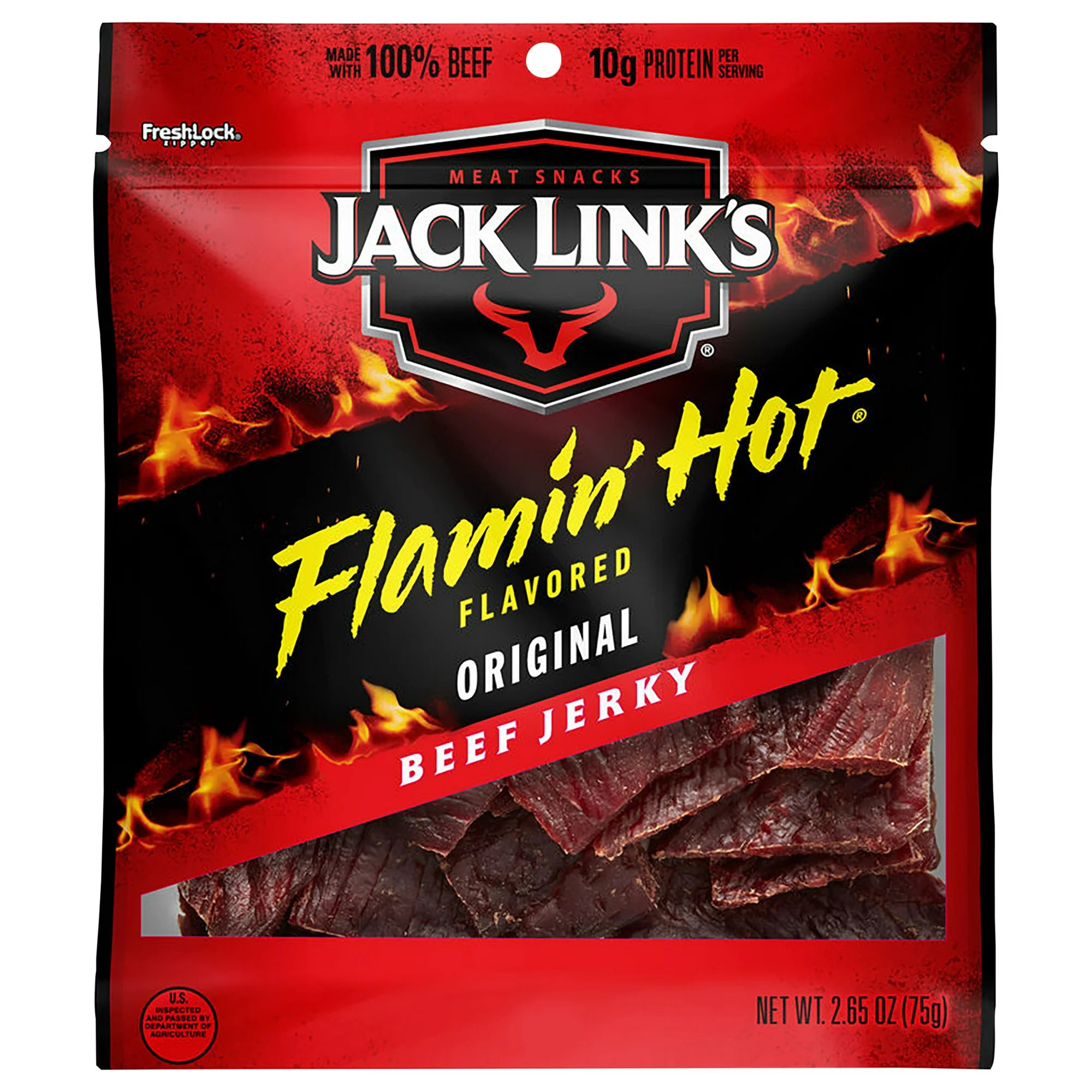 Cecina de res original con sabor a Flamin' Hot de Jack Link, 2,65 oz 