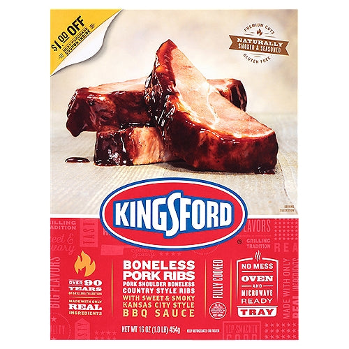 Costillas de cerdo deshuesadas KingsfordT 16 oz 