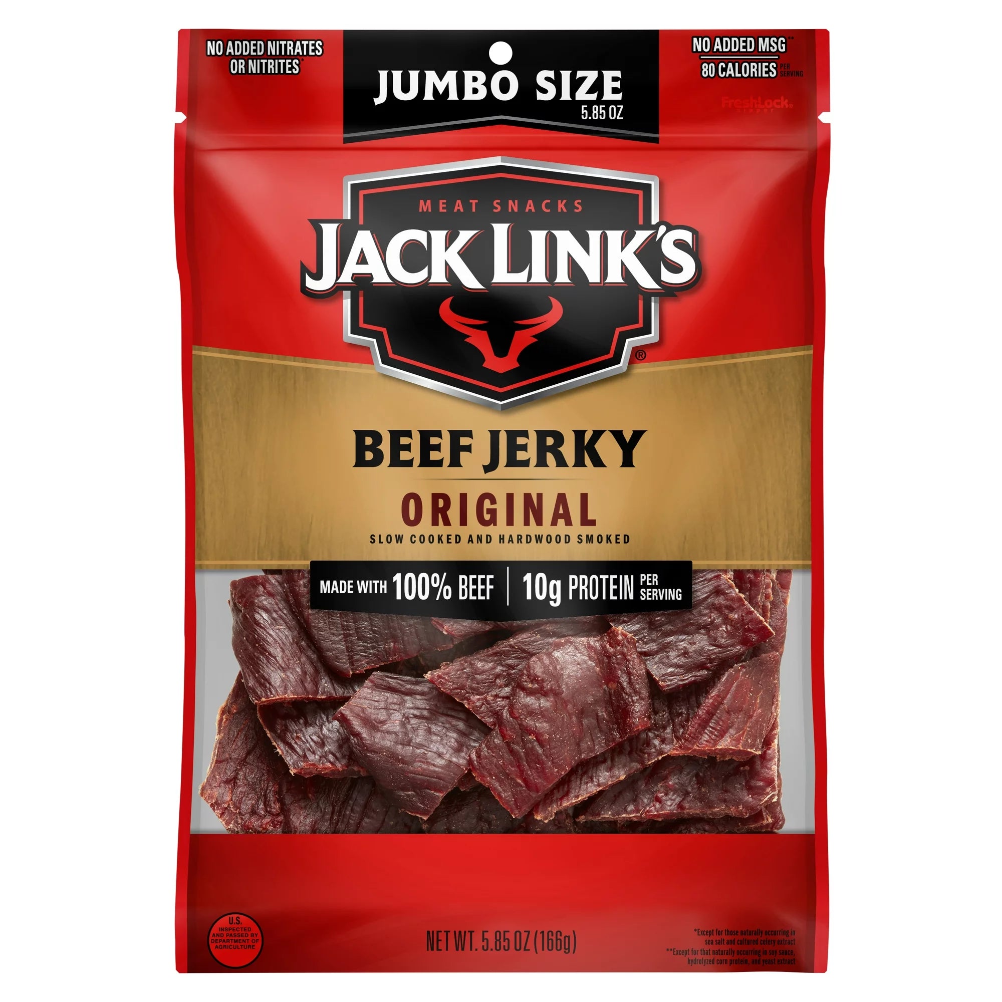 Bolsa gigante de cecina de res teriyaki de Jack Link, 5,85 oz 