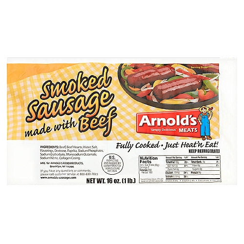 ARNOLDS (CAROLINE) SMOKED BEEF SAUSAGE