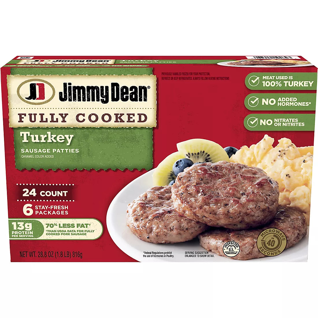 Hamburguesas de salchicha de pavo Jimmy Dean, 29 oz 