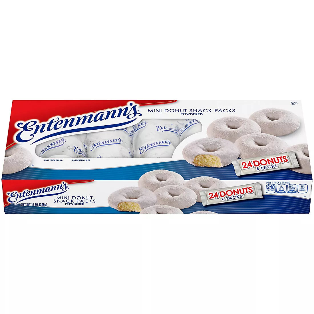 Entenmann’S Mini Powdered Donut Snack Packs, 6Pks 12 Oz