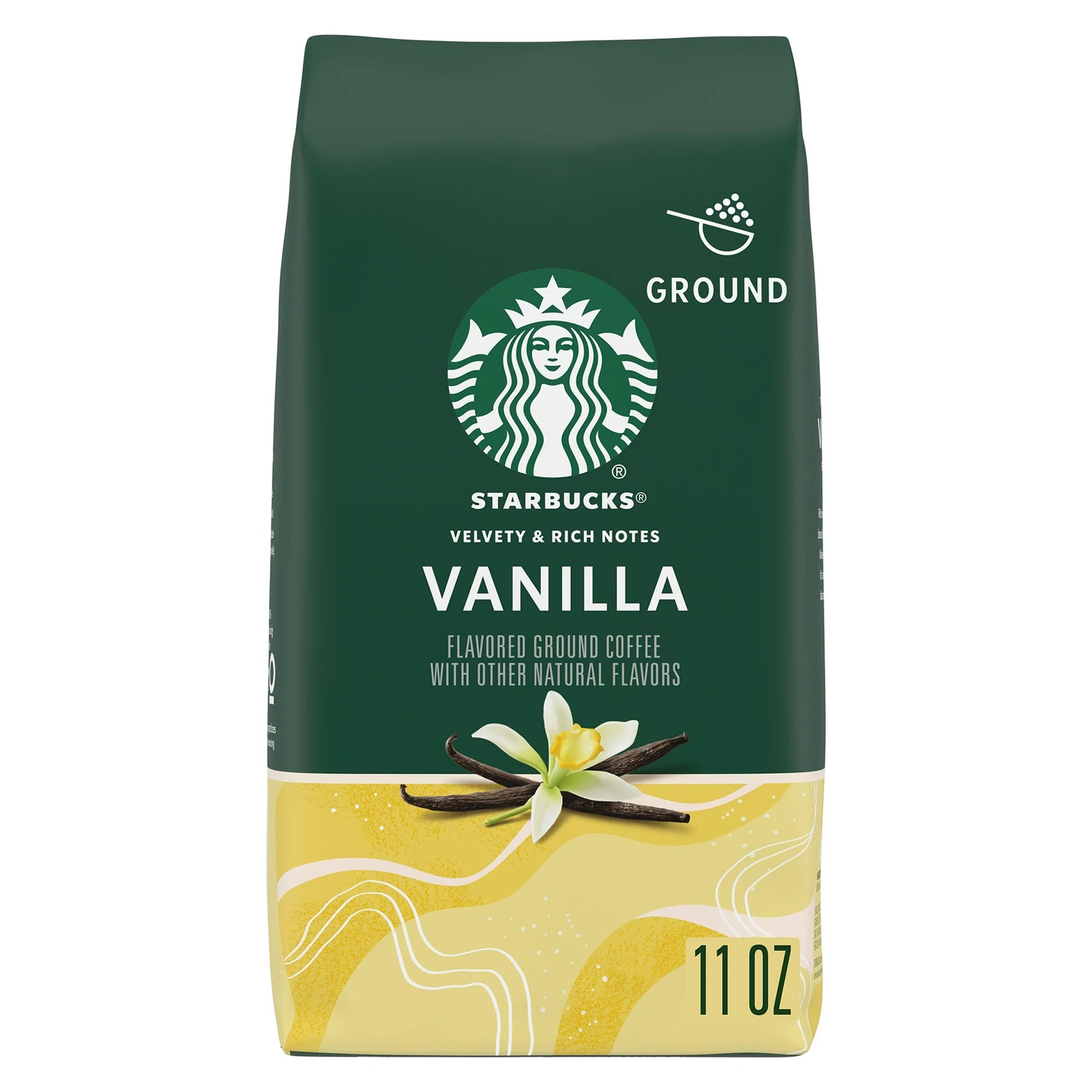 Café molido Starbucks Arabica, tostado ligero, vainilla, 