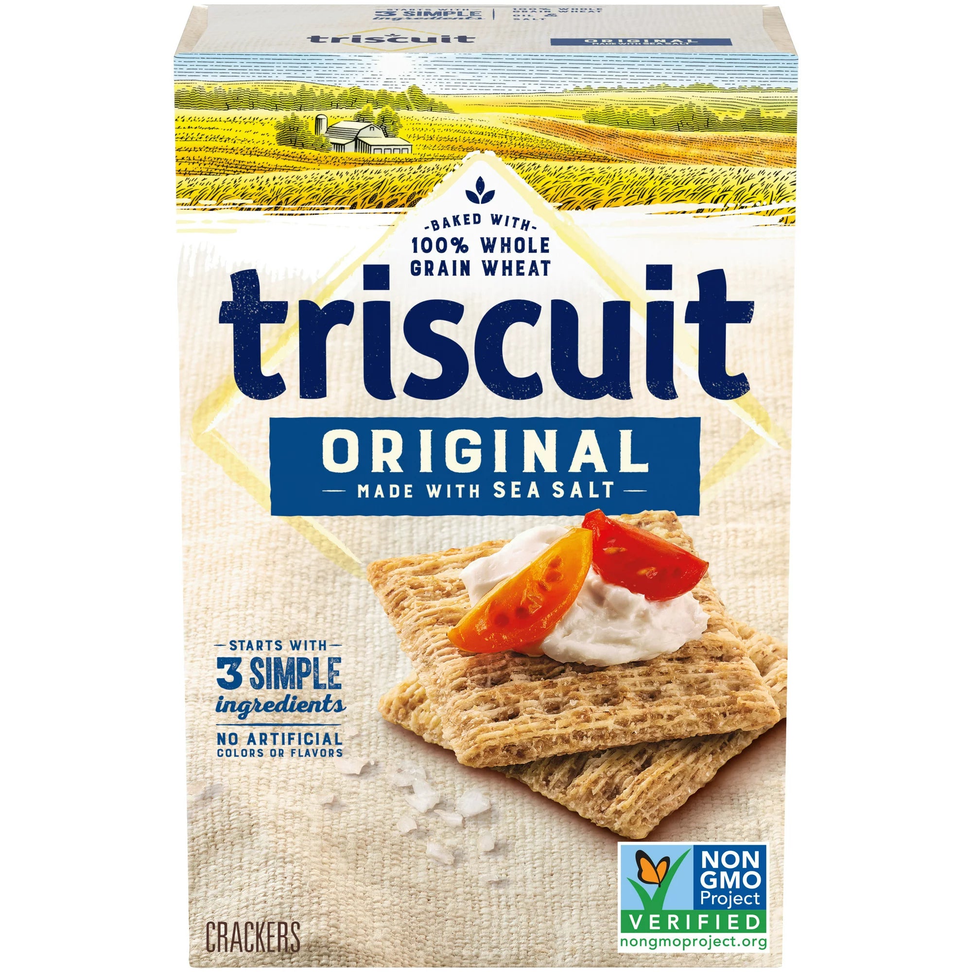 Galletas de trigo integral Triscuit Original, galletas veganas de 8,5 oz 