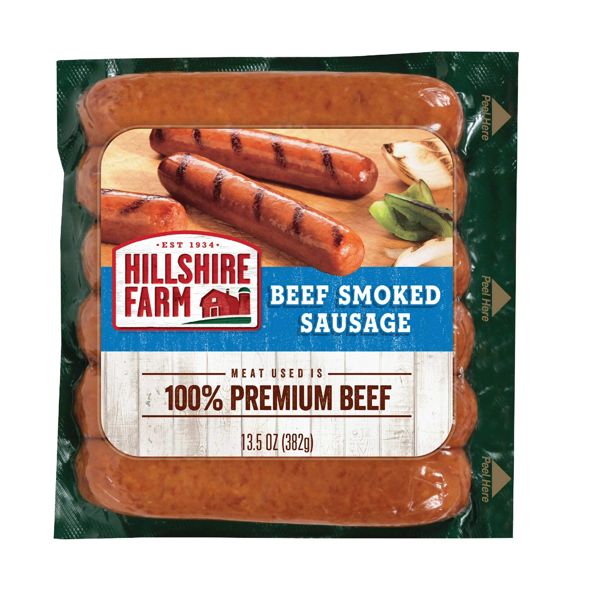 Hillshire Farm Beef Smoked Sausage Links, 6 Ct 13.5 Oz