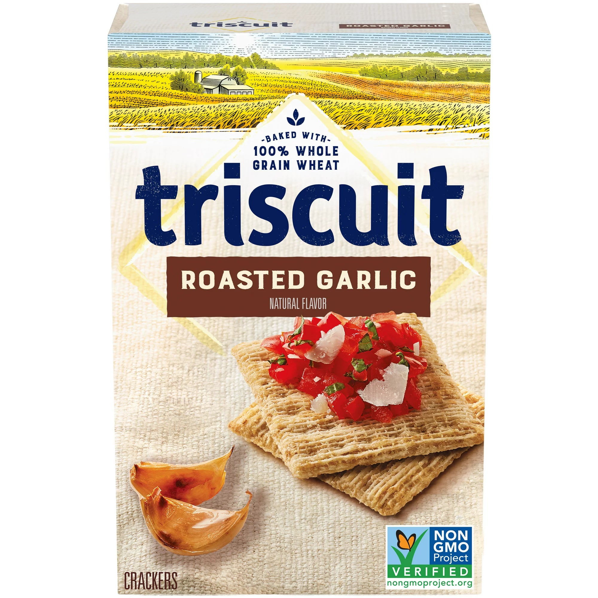 Galletas de trigo integral con ajo asado Triscuit de 8,5 oz 