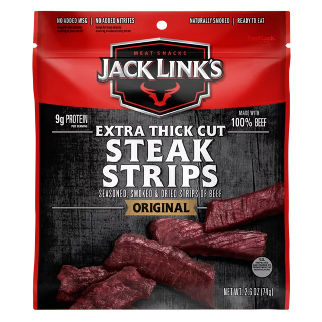 Tiras de carne de res Jack Links, originales, 2,6 oz 