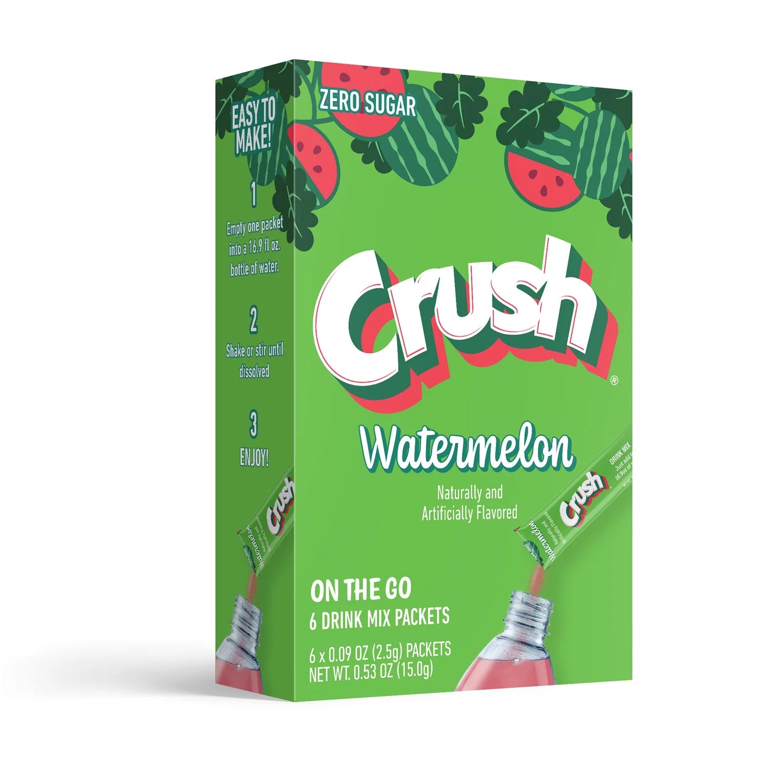 Crush Sugar Free Watermelon On the Go Drink Mix, 6 ct 1 oz