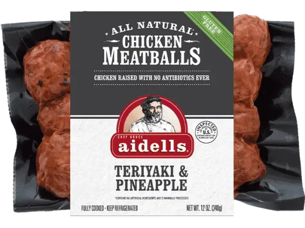 Albóndigas de pollo con teriyaki y piña de Aidells, 12 oz 