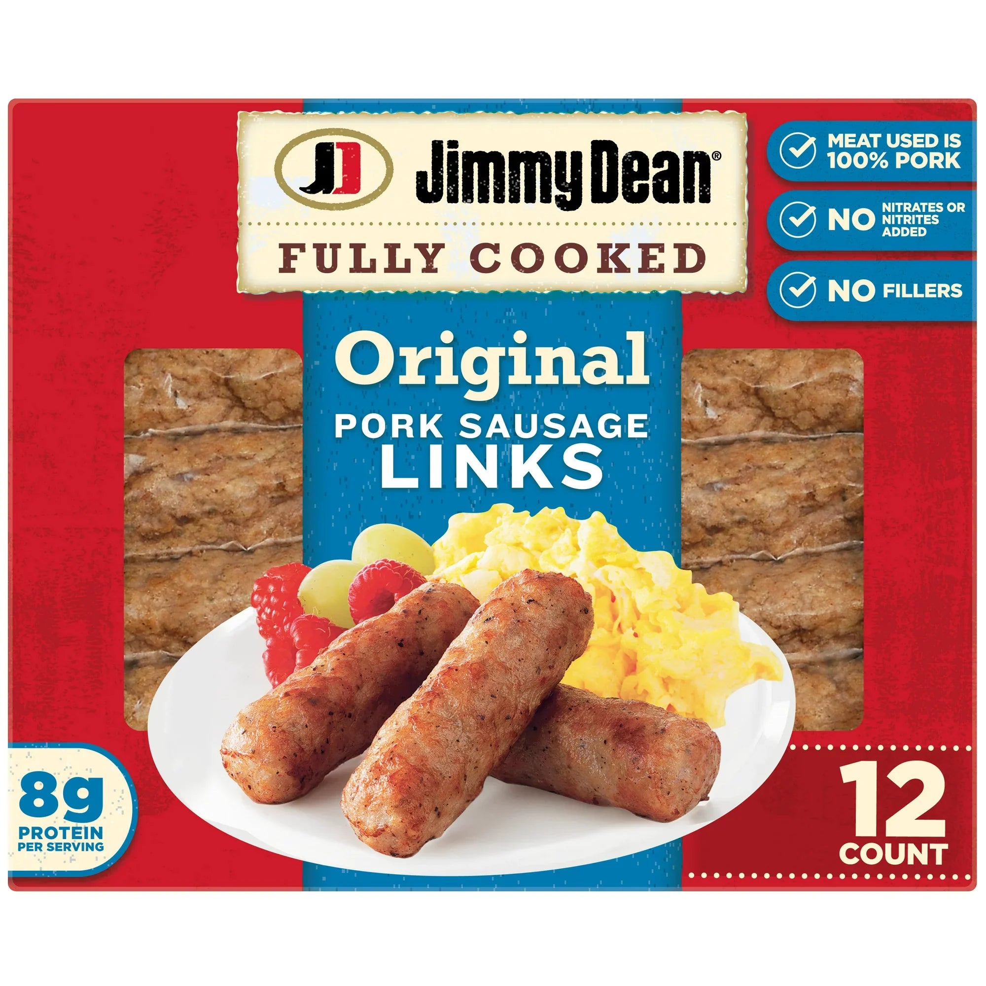 Salchichas de cerdo originales totalmente cocidas Jimmy Dean de 9,6 oz