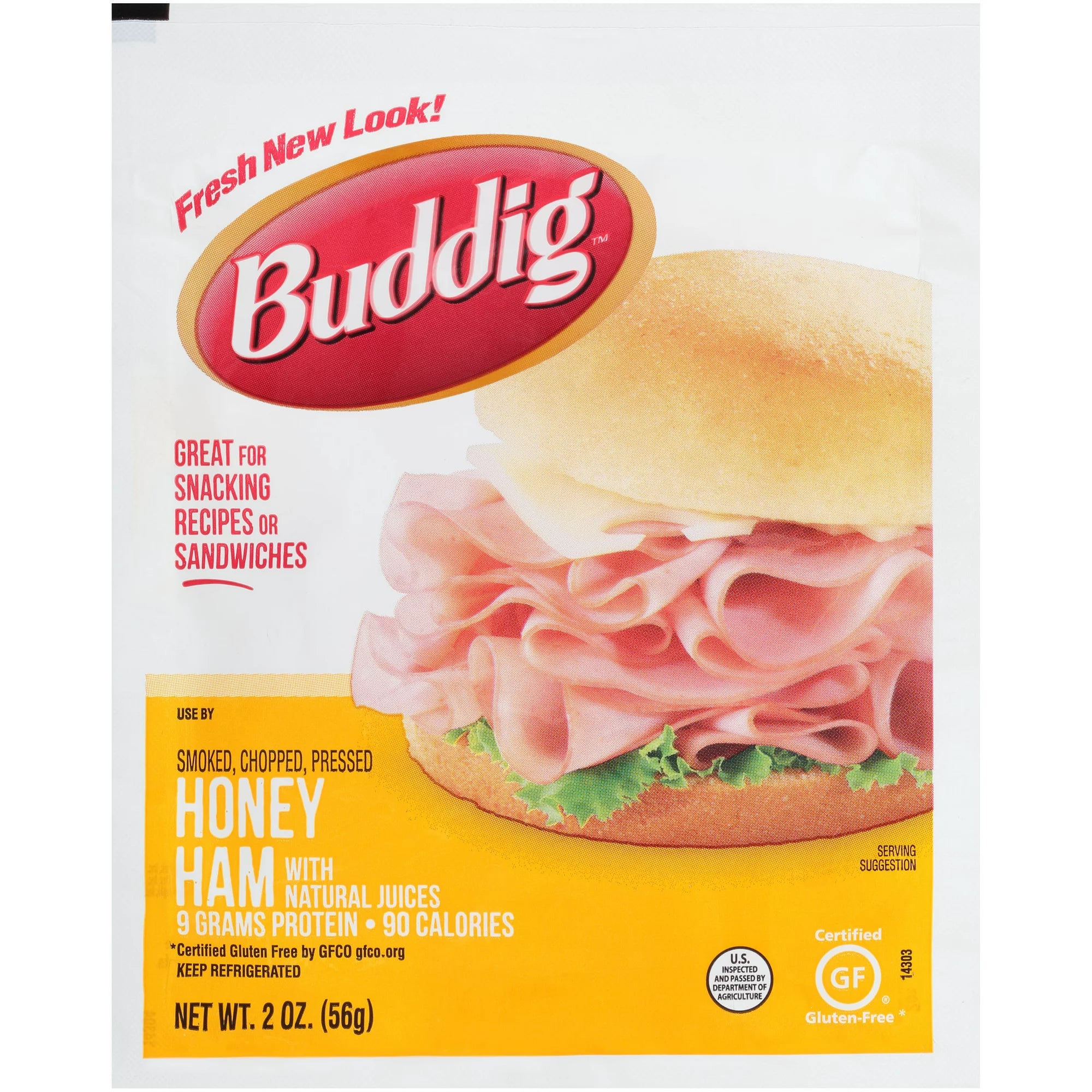 Jamón rebanado con miel Buddig Original, 2 oz 