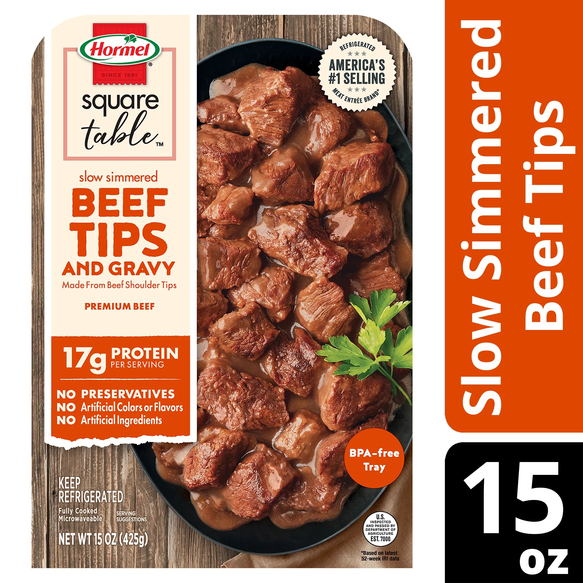 Hormel Square Table Slow Simmered Beef Tips 15 Oz