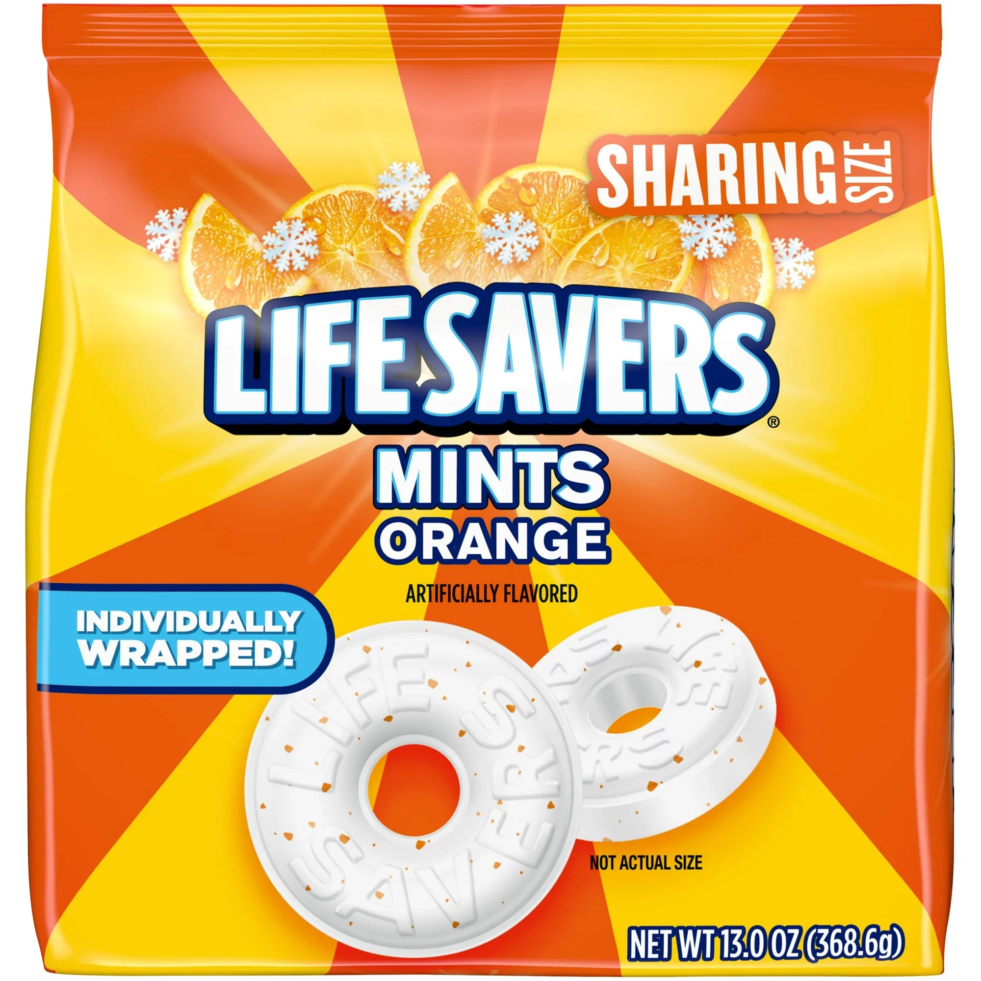 Life Savers Orange Breath Mint Hard Candy, Sharing Size 13 oz