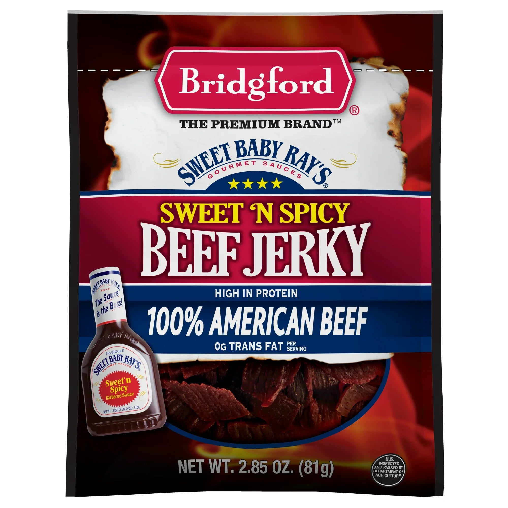 Bridgford Sweet n Spicy Beef jerky 2.85 oz