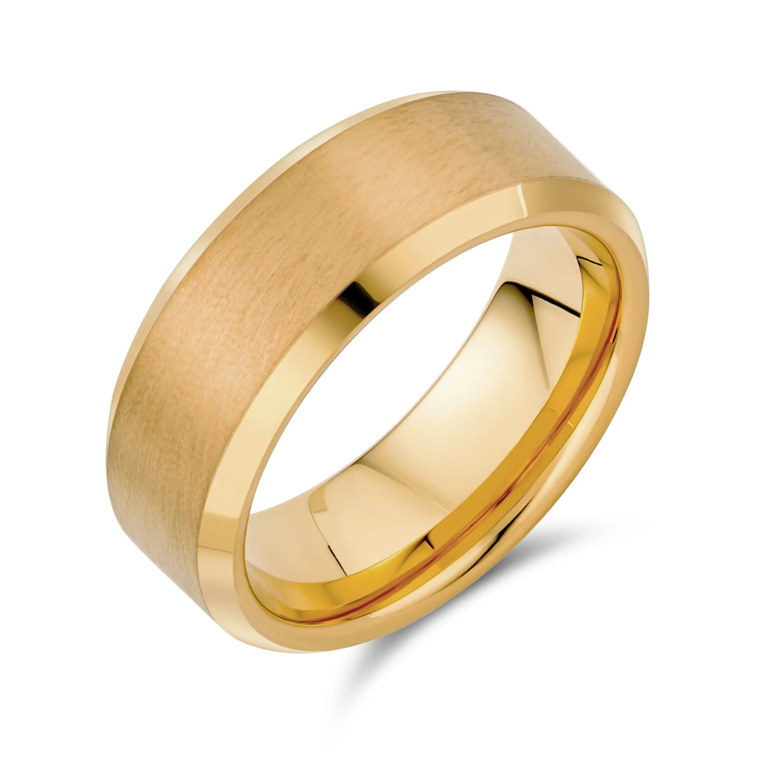 Titanium Wedding Band Gold Matte