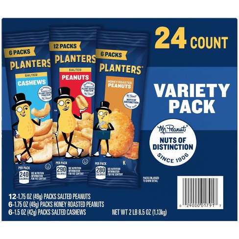 Planters Nuts Variety Pack – 8.5Oz/24Ct