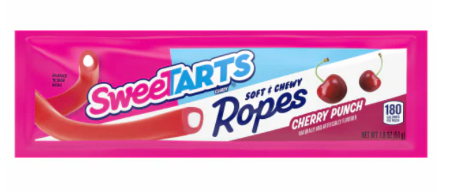 SweeTARTS Soft & Chewy Ropes, Cherry Punch 1 pk – 1.8 oz