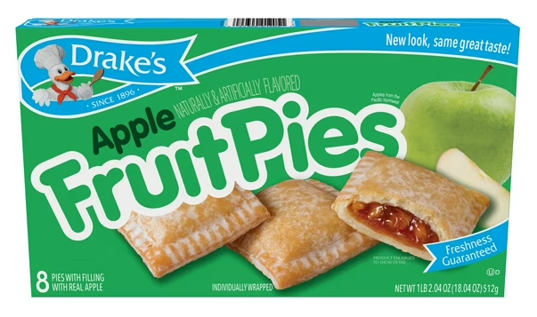 Drake's Apple Fruit Pies, 8 Count, 18.04 oz
