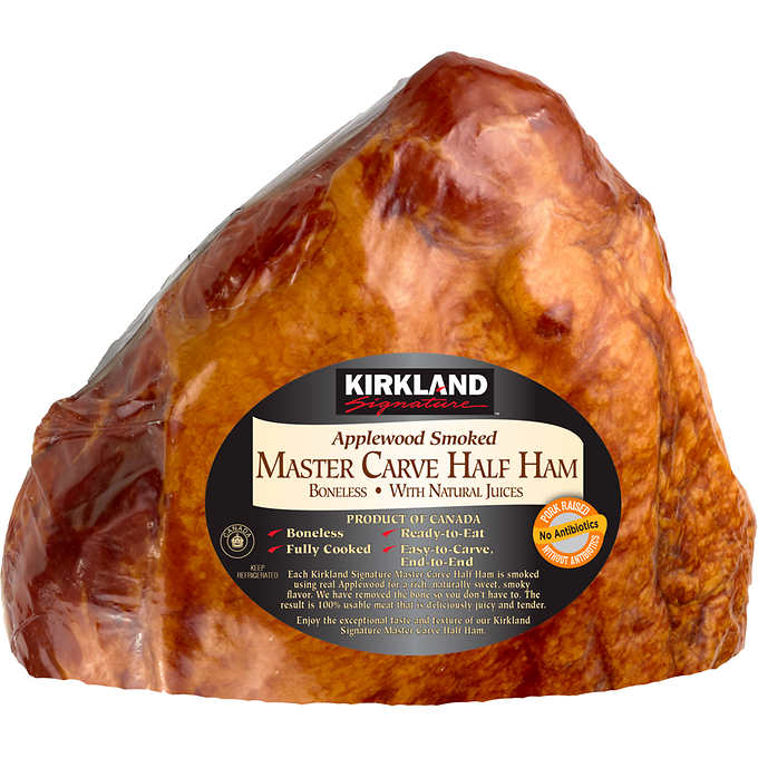 Kirkland Signature Master Carve Half Ham, Applewood Smoked 4 LBs